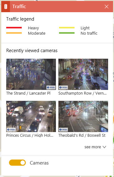 Bing Maps live traffic cameras