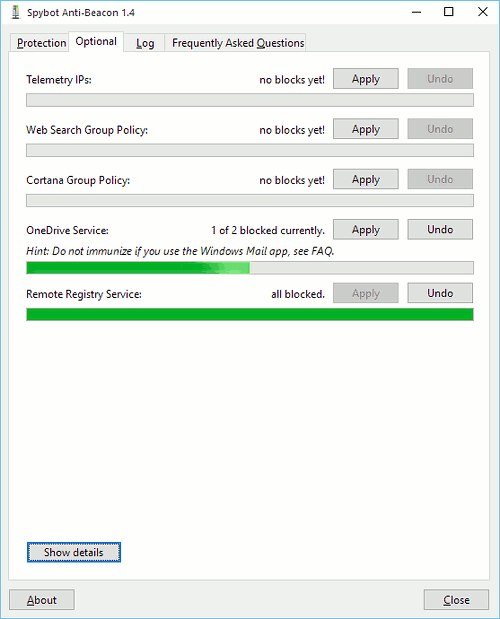 Spybot Anti-Beacon for Windows 10