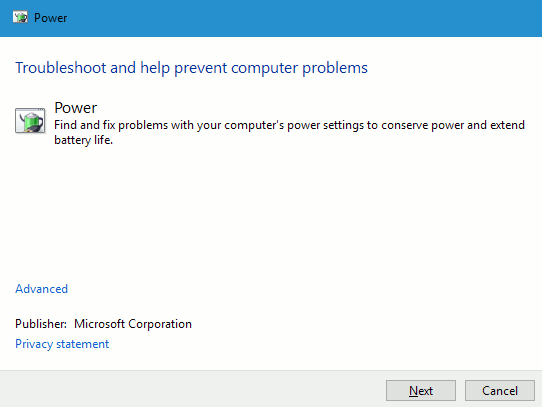 Windows Troubleshooters