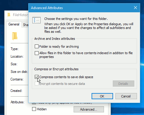 Compress files in Windows