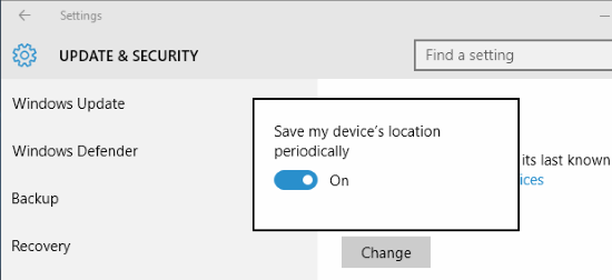 Windows 10 Find My Device