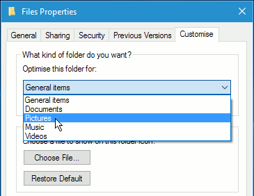 Windows folder properties