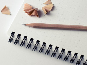 Notepad and pencil