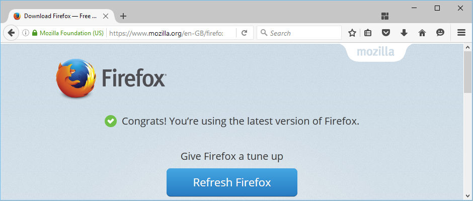 Mozilla Firefox is an alternative to Microsoft Edge and Internet Explorer. Refresh it to fix problems.