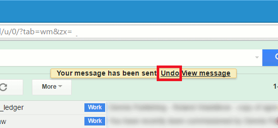 Unsend an email in Gmail