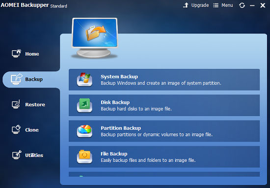 Backupper Standard free Windows backup utility