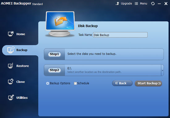 Backupper Standard free Windows backup utility