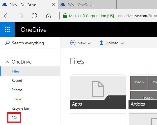 Access Microsoft OneDrive in a web browser on any computer