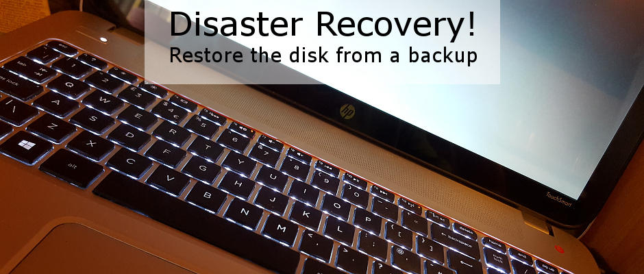 Recover from disk disasters by restoring a backup on a USB disk drive | rawinfopages.com