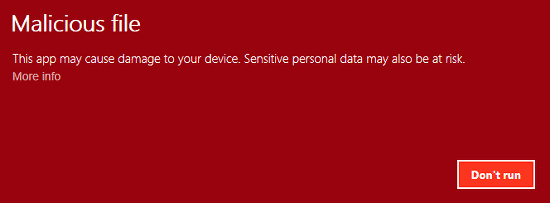 SmartScreen protects Windows from malware