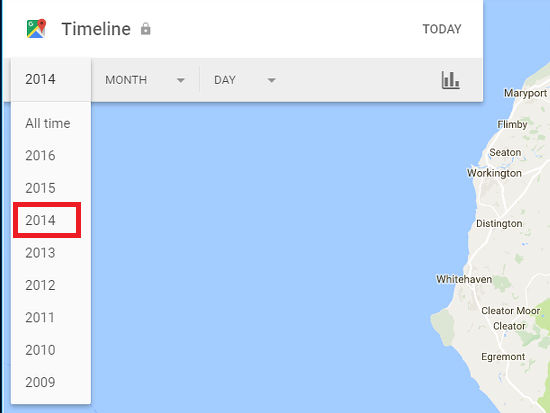 Google Maps Timeline shows where you were and where you went on any day in the past