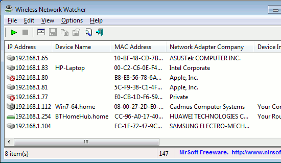 Scan the network and see what devices and computers are connected