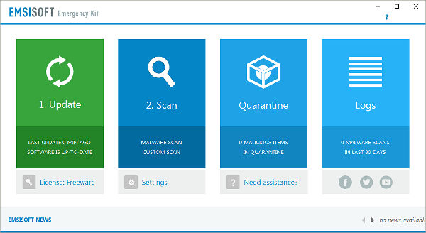 Emsisoft Emergency Kit cleans up malware on the PC