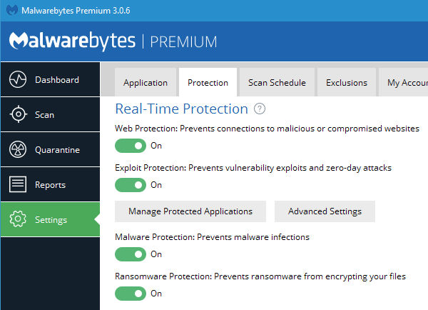 Malwarebytes 3 security software for Windows PC