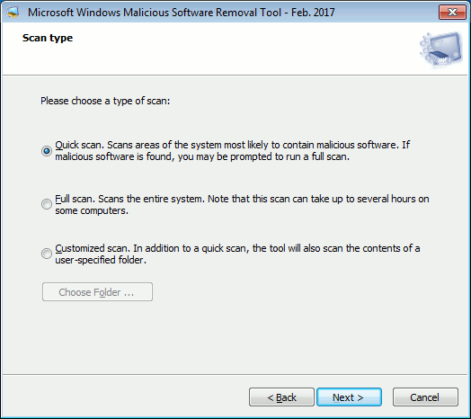 Microsoft Malicious Software Removal Tool for Windows