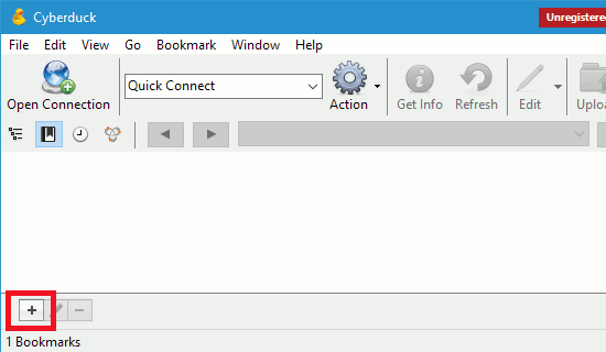 Cyberduck FTP program for Windows