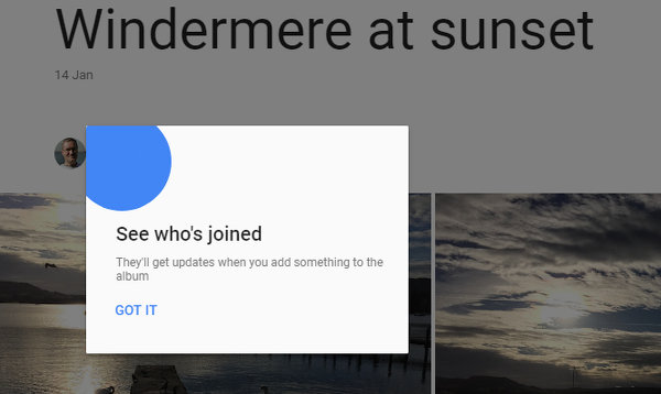 Notification when something is added to a shared album