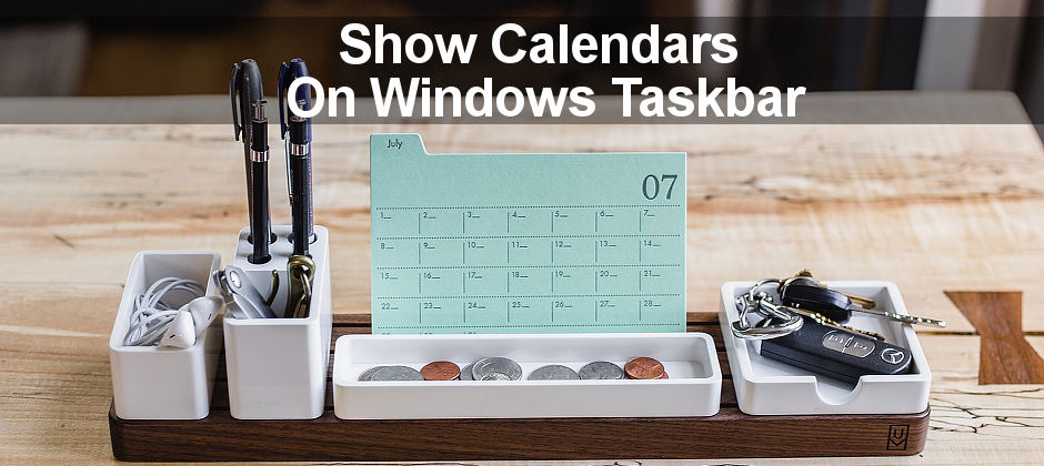A step by step guide showing how to view your calendar agenda on the taskbar in Windows 10. Add Google Calendar too