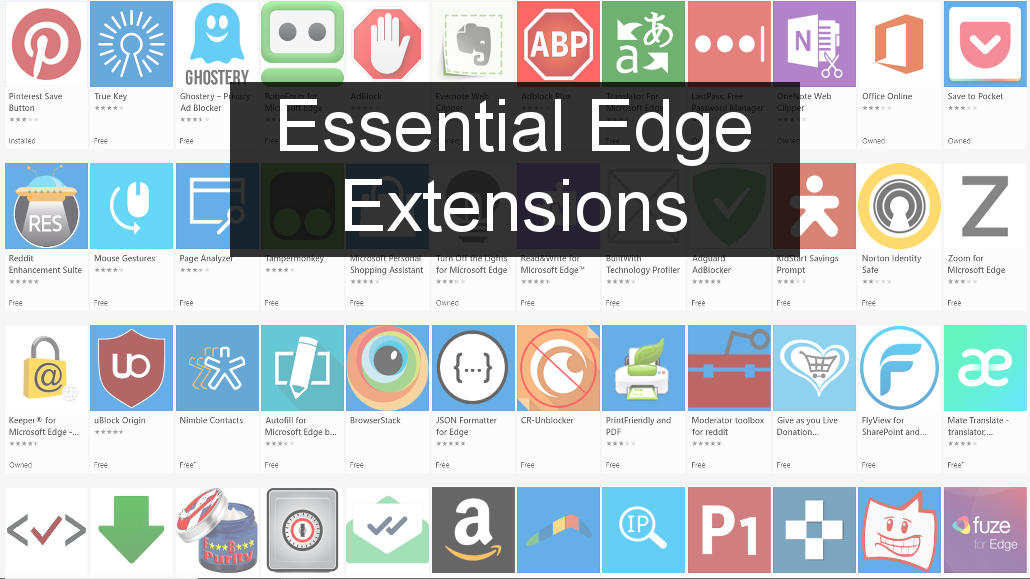 The best extensions for Edge browser in Windows 10, including YouTube tools, money saving coupons, password managers and more