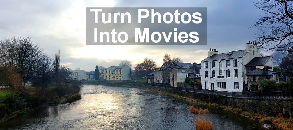 Remix your photographs into movies you can save or share online using the new Photos app in Windows 10. Step by step guide.