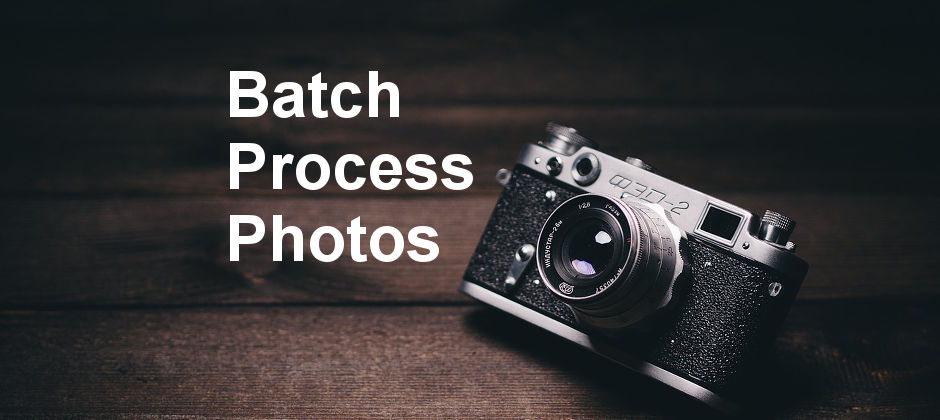 Batch process multiple photos in one go using BatchPhoto Espresso online tool.