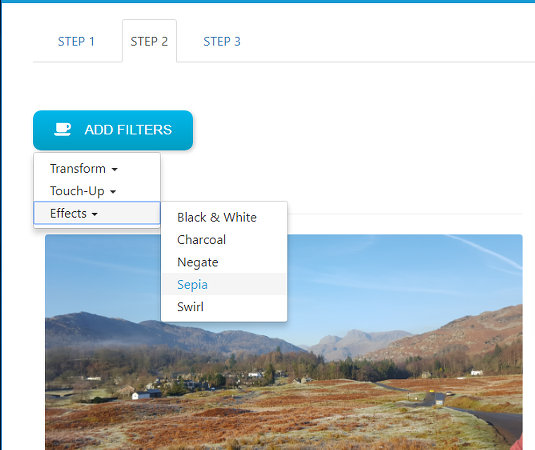 Apply effects to multiple photos at BatchPhoto Espresso