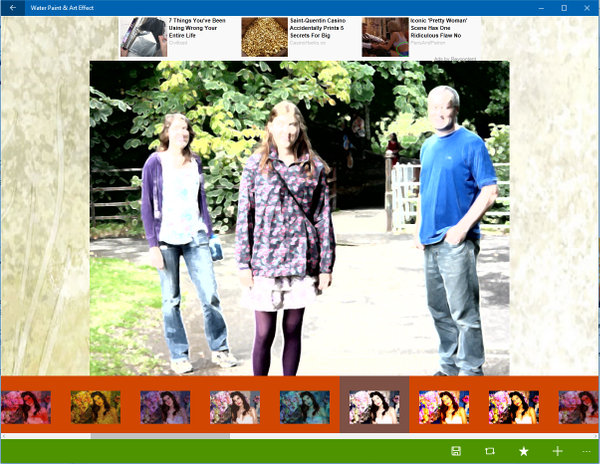 Turn photographs into water paintings