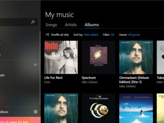 Microsoft Groove Music app streaming music stored on OneDrive makes a great music player.