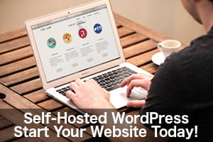 Laptop computer building a website