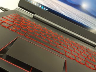 Laptop computer keyboard, running Windows 10