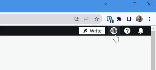 The WordPress toolbar.