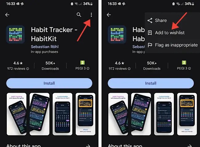 Screenshot of an app in the Google Play Store.