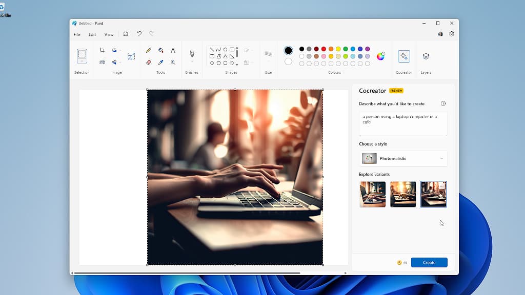 Is Microsoft Paint the best AI image generator for artwork?